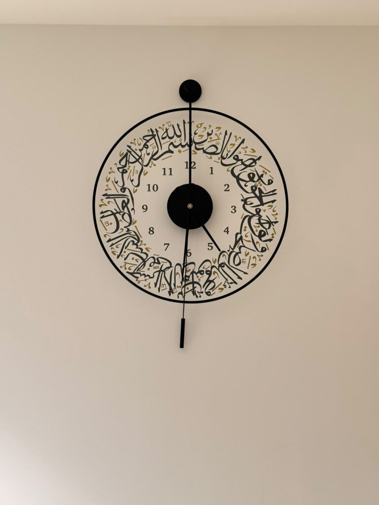 Islamic calligraphy wall art installation, portfolio photograph 12
